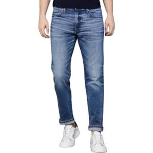 American Eagle Men’s Retro Slim Straight Jeans Blue Medium Wash *As Is* 32 32